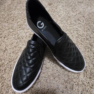 G by Guess Women's Black Quilted Slip-On Sneakers